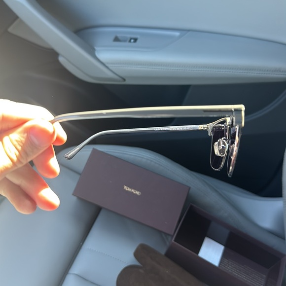 TOM FORD Men's FT0997-Hudson Half-Rim Square Sunglasses l - Picture 9 of 15